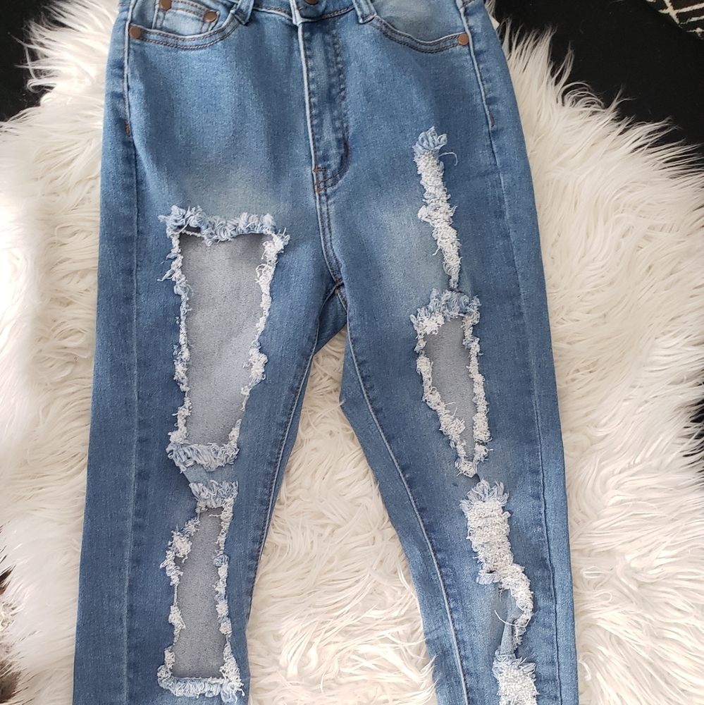 Denim Ripped Jeans - Picture 3 of 3